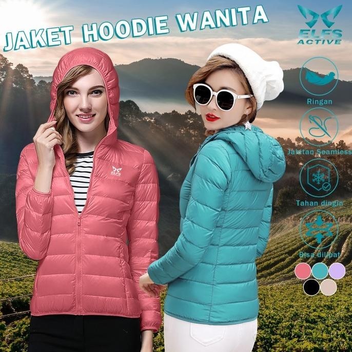 Elfs Active PUFFIN Down Hoodie - Jaket Bulu Angsa Wanita Ultralight UL