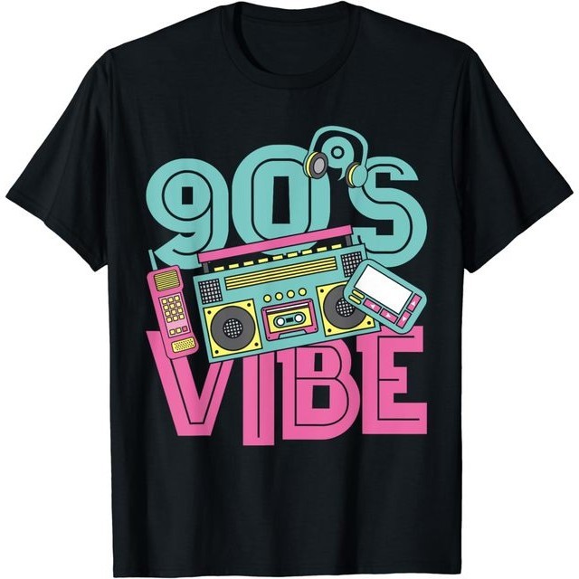 90S Vibe Vintage 1990S Music 90S Costume Party Nineties Tshirt Streetwear T Homme T Shirts For MenSi