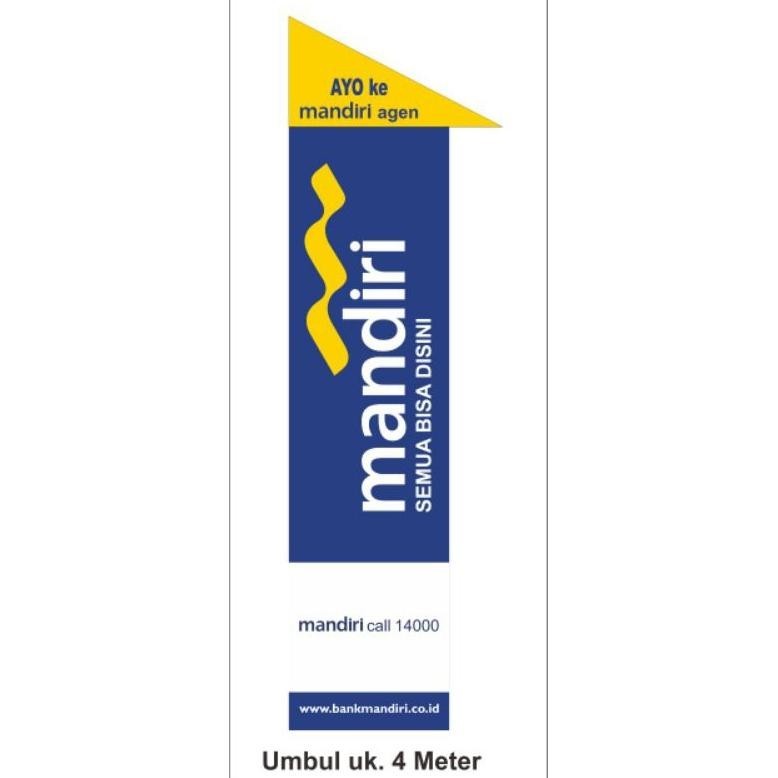Cod Umbul-Umbul Agen Mandiri Ukuran : 60 X 300 Cm Promo
