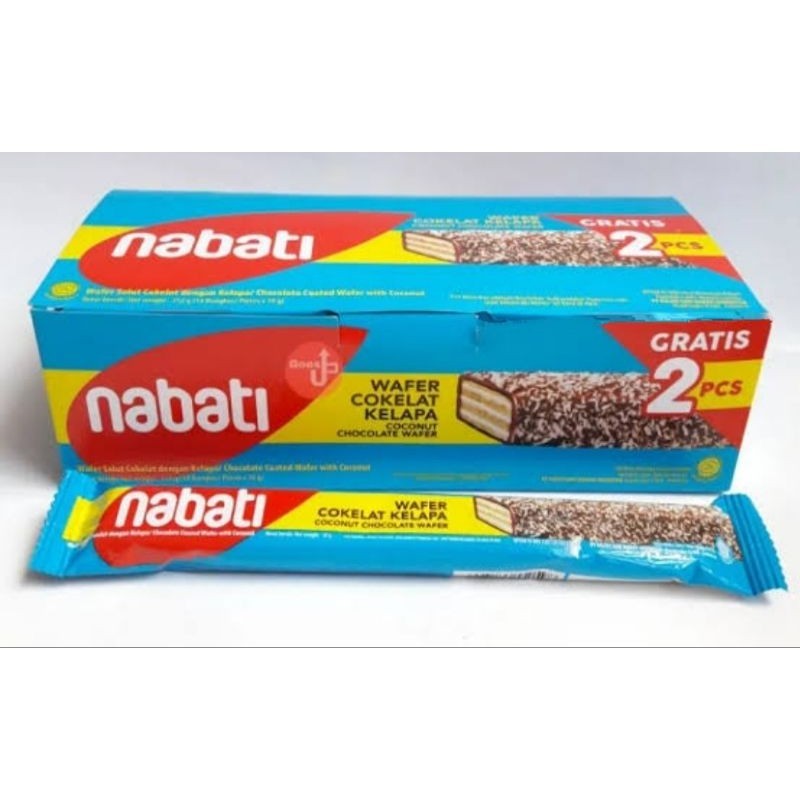 

NABATI WAFER SALUT COKELAT DENGAN KELAPA 1BOX 12PCS