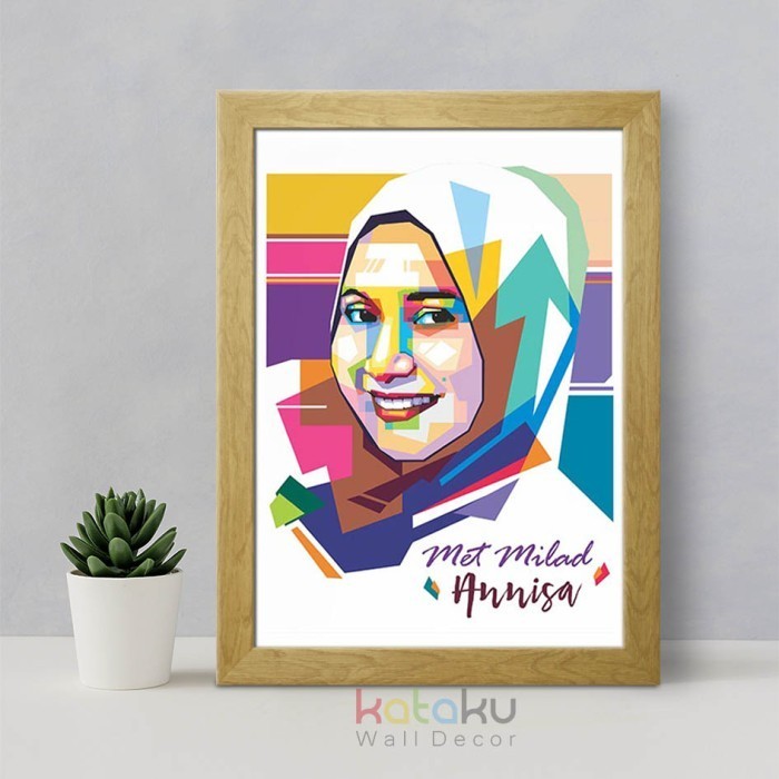 LIMITED EDITION WPAP Lukisan Wajah Pop Art Hadiah Kado Unik Poster Bingkai