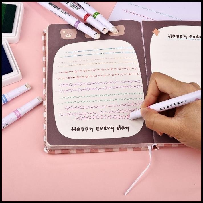 

HOT DEAL CURVE LINE MARKER HIGHLIGHTER MARKERS PEN 6PCS FLOWER-SHAPED CURVE