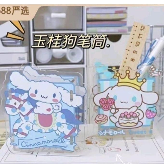 

MMA-1318 Tempat Pensil Meja Sanrio / Pensil Case Acrylic / Tempat Pensil Cinnamoroll / Tempat Pensil Meja Kuromi Pochacco Hello Kitty Viral