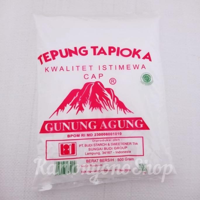 

Tepung Tapioka Sagu Cap Gunung Agung 500gr Per Dus isi 20bks