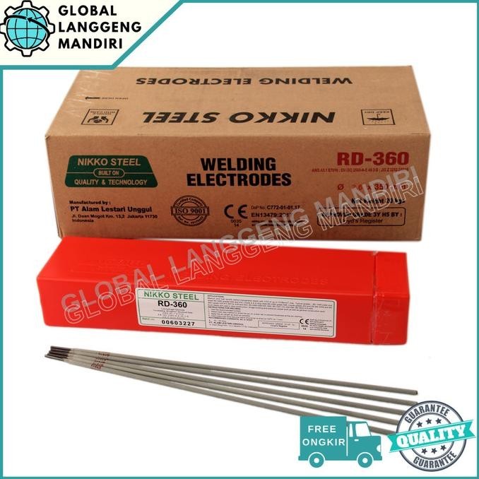 Kawat Las Nikko Rd360 3,2Mm (5Kg)/ Rd 360 3,2 Mm