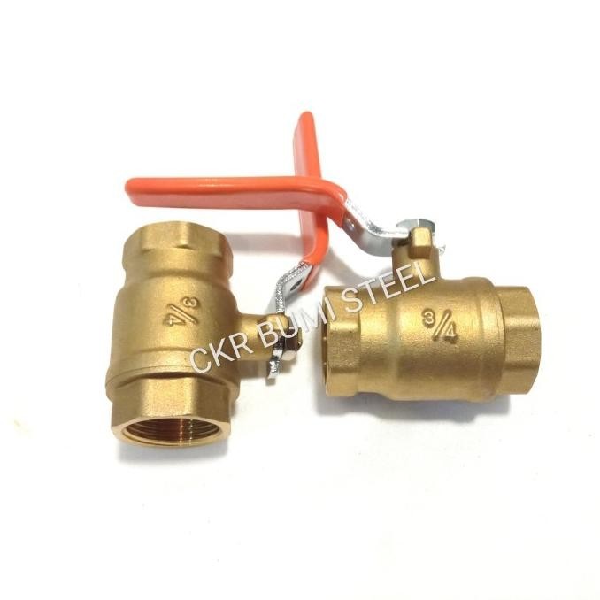 BALL VALVE 3/4" INCH KUNINGAN / STOP KRAN 3/4" INCH KUNINGAN
