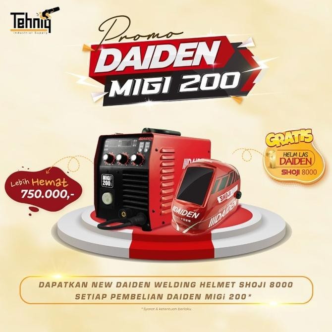 Mesin Las Mig Inverter Welding Machine Daiden Migi 200 A
