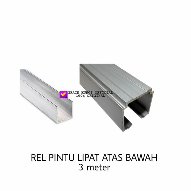 Rel Atas Bawah Pintu Lipat 3Meter Rel Pintu 300 Cm Pintu Lipat