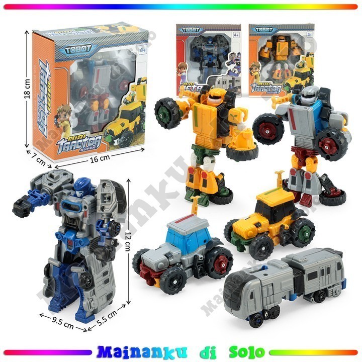[Mainanku] Mainan Robot Deform Karakter To bot Mini Metro / Mini Tractor