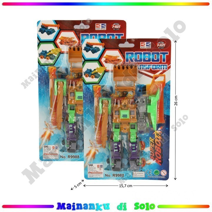 [Mainanku] Mainan Robot Deform Truk Konstruksi Robot Transform