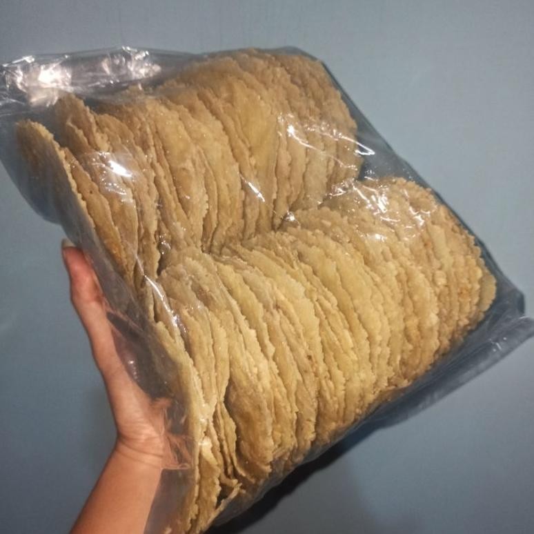

GTU-712 Kerupuk Emping Melinjo Jumbo Lebar Mentah Siker 500 Gram Viral