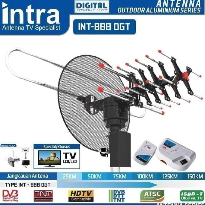 Antena Tv Digital Remot Intra Int 888 Dgt Antena Luar Antena Tv Remot