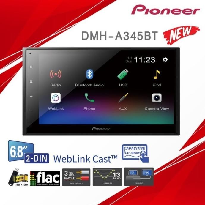 Head Unit Pioneer Dmh A345Bt - Pioneer Dmha345Bt Weblink Original