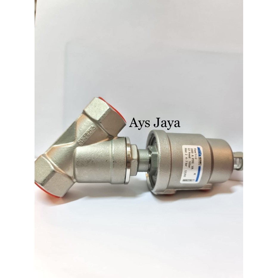 ANGLE SEAT PISTON / PNEUMATIC VALVE STAINLESS 316 3/4 INCHI PN16 DN20