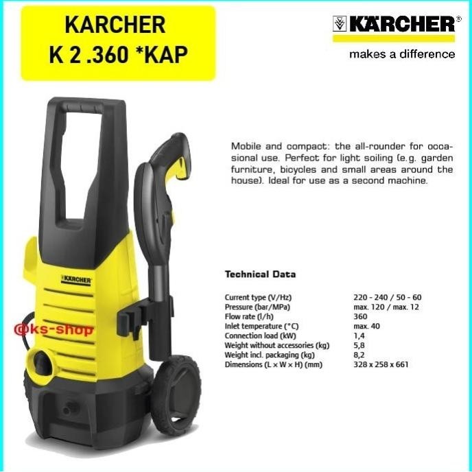 KARCHER K 2.360 | MESIN CUCI STEAM MOBIL DAN MOTOR. K2.360 ORIGINAL DAN TERPERCAYA