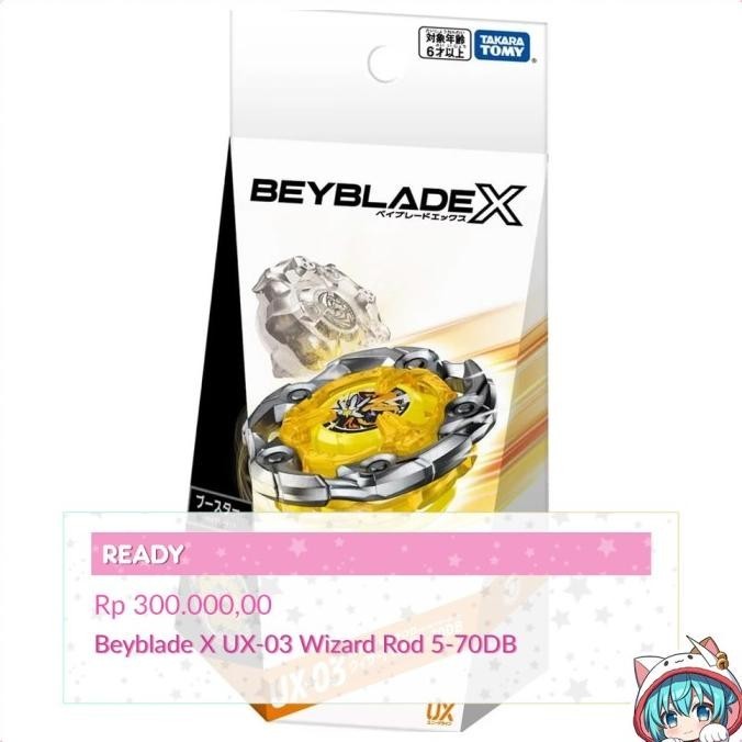 Promo Besar Beyblade X Ux-03 Wizard Rod 5-70Db