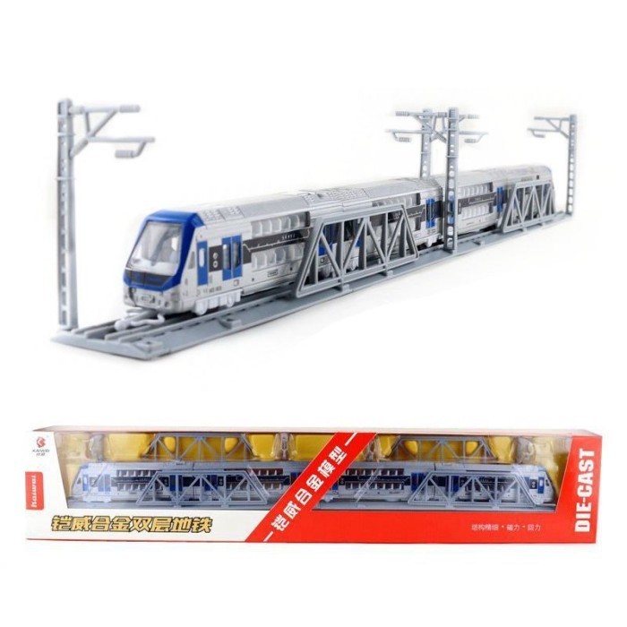 Fhare Miniatur Kereta Api Diecast Train Toys Rel Mainan Besi 1 Set Paket