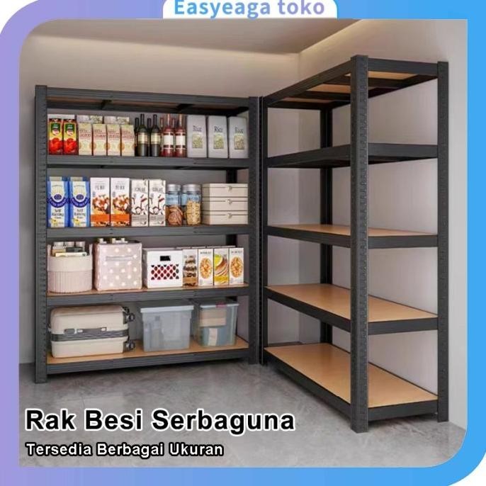 Rak Besi Serbaguna Rak Berkapasitas Besar Berlapis-lapis Rak Gudang