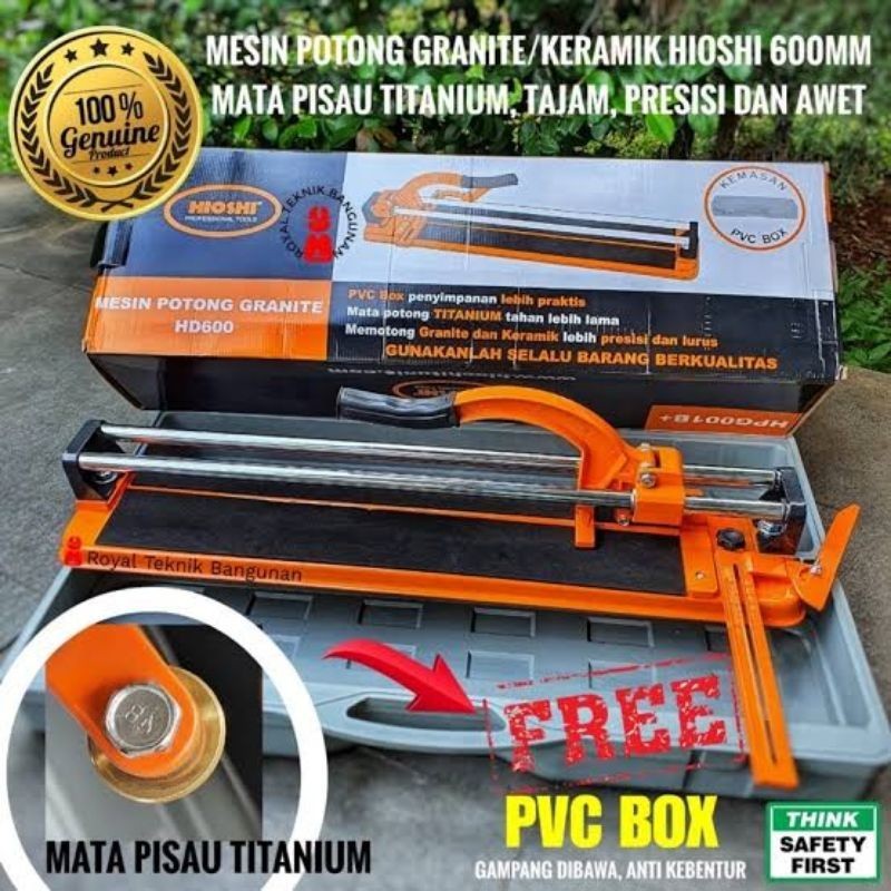 Originial Alat Potong Granit Keramik Manual 600 Mm Hioshi Asli