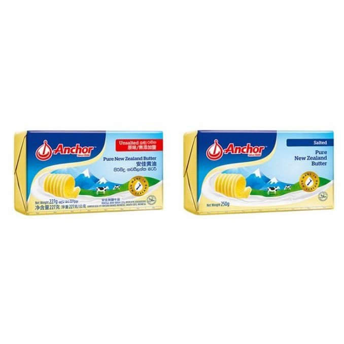 

ANCHOR SALTED / UNSALTED BUTTER MENTEGA 227 Gram