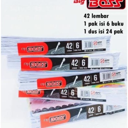 

BUKU TULIS BIG BOSS / BUKU BIG BOSS 42 LEMBAR (1 PACK =6PCS) BUKU TULIS SEKOLAH ANAK TERLARIS TERBARU ASLI TERMURAH BERKUALITAS BAGUS GROSIR COD BAYAR DI TEMPAT