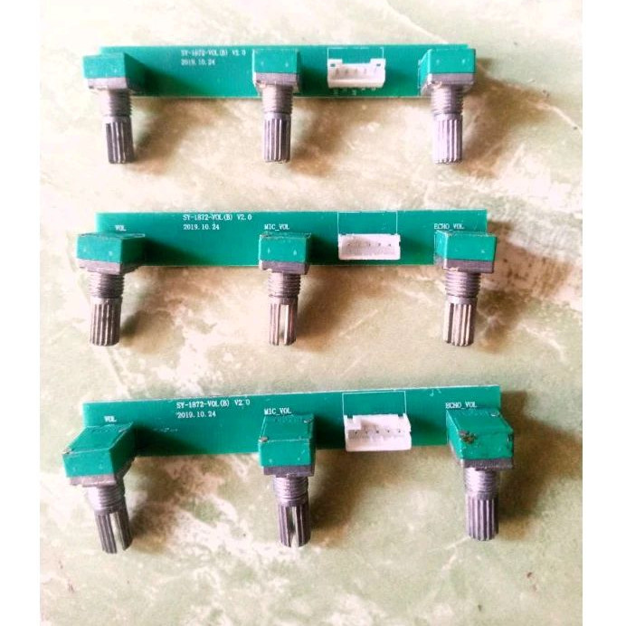 Saklar Potensio B50K Stereo Mixer Volume Mic Bass Echo SY-1872 PCB