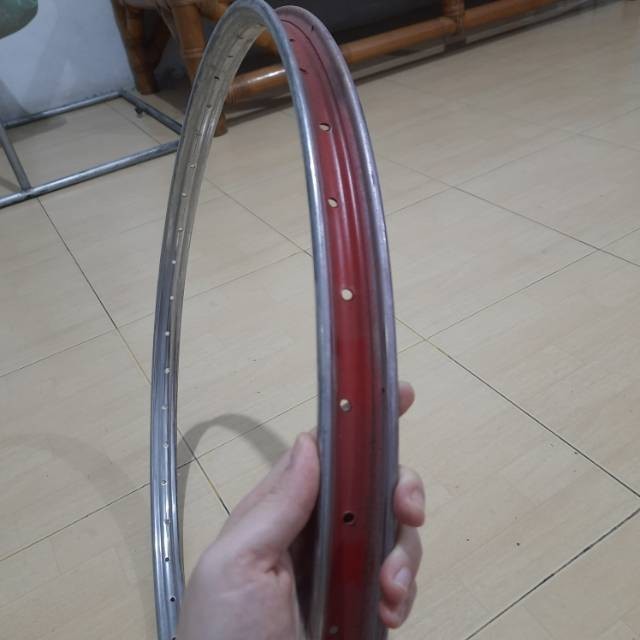 Berjaya Bike - VELG SEPEDA 26 BESI LUBANG 32 HOLE 32H SEPEDA PHOENIX MINI 26 X1.75 RIM CHROME KROM D