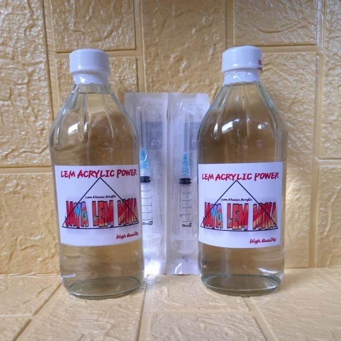 

Lem Acrylic 1Liter Lem Akrilik + Suntikan 1Pcs