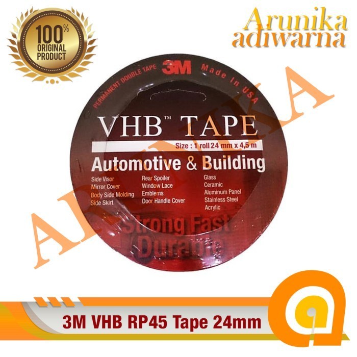 

3M Original Vhb Tape Rp45 24Mm X 4,5M Double Tape Permanen