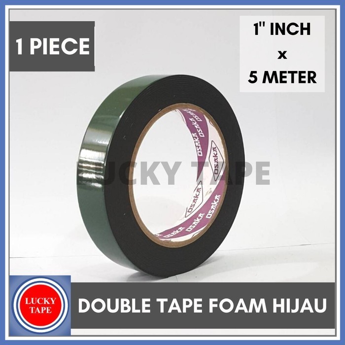 

1 Box Double Tape Foam Hijau Osaka 21Mm 1" X 5M Osaka Double Tape Busa