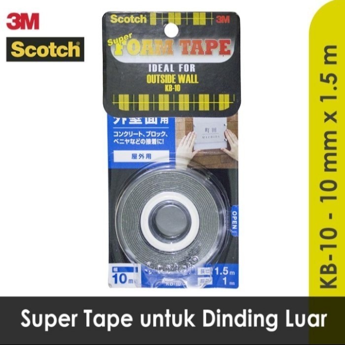 

Double Tape 3M Super Strong Outside Wall Dinding Luar Scotch Kb-10