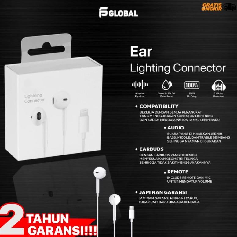 CR - [Garansi 2 Tahun] Headset Lighting iP Original 100% By PstoreGlobal TERLARIS