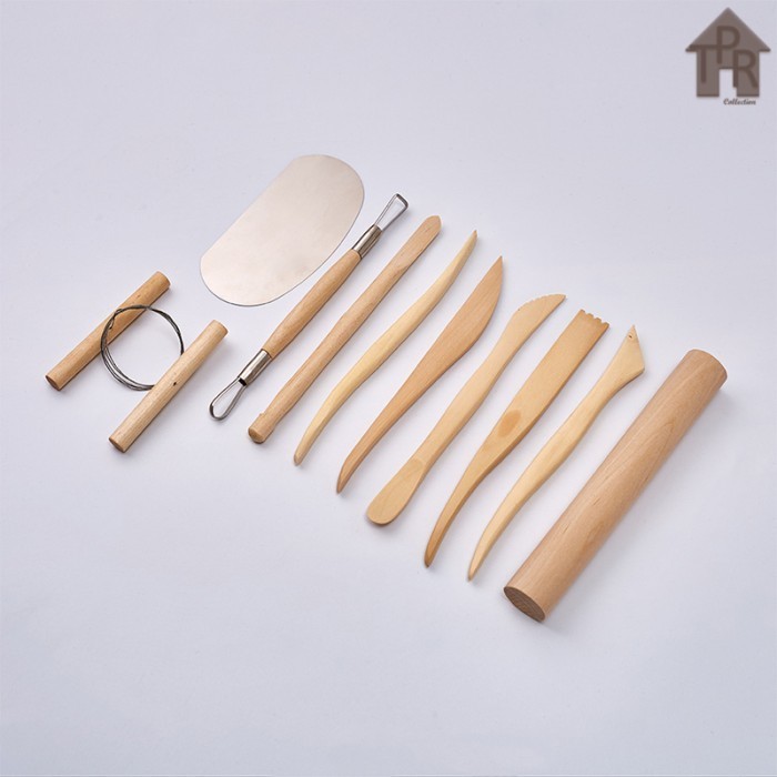 

Butsir Set Alat Ukir Clay Pottery Tool Modelling Tools - 10Pcs.