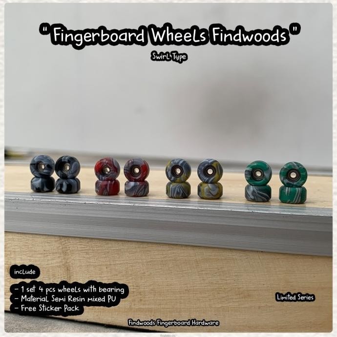 Fingerboard Wheels Pro Swirl PU Findwoods