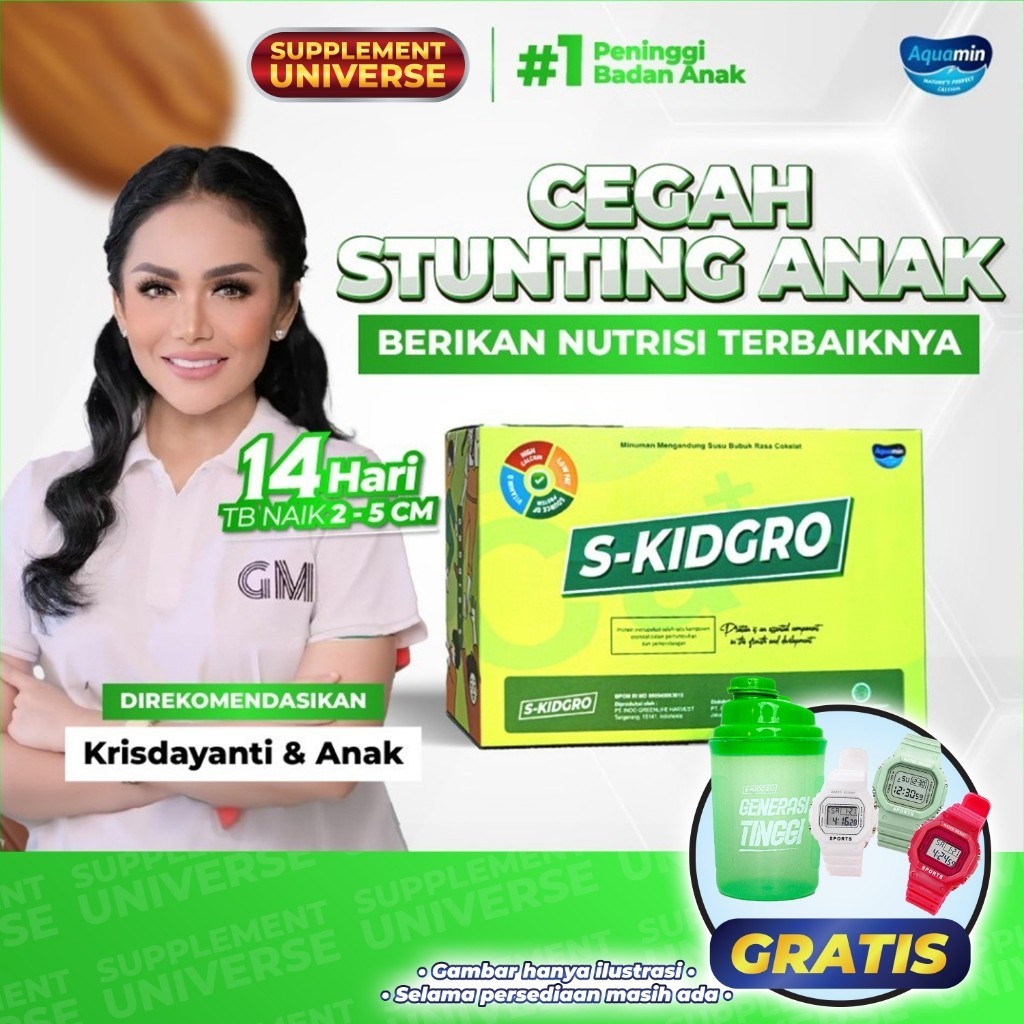 

3 BOX - S-KIDGRO-Susu Suplemen Pertumbuhan Terbaik Untuk Anak- Susu Penambah Nutrisi Otak- Susu