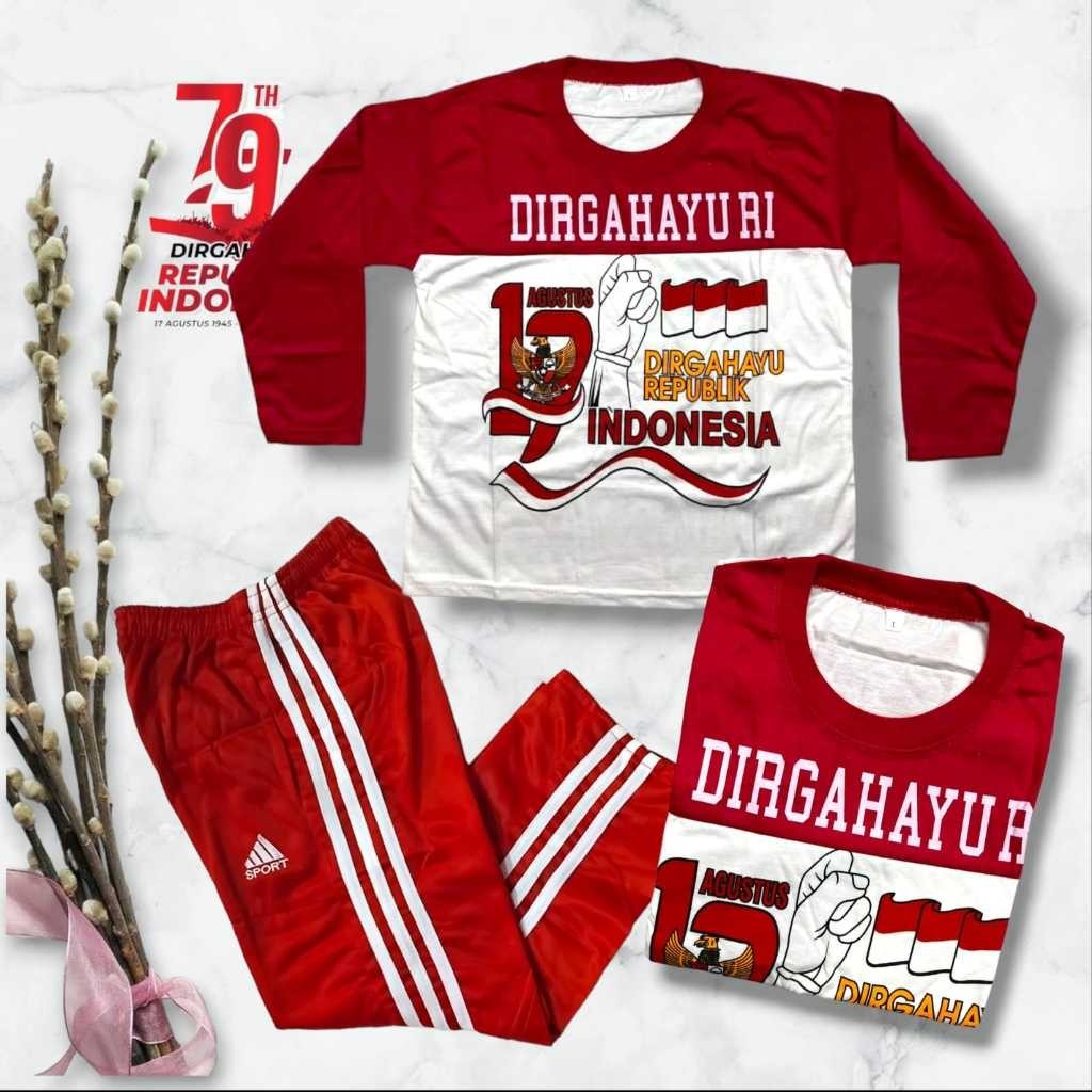 Baju Setelan Anak Hut Ri 79 Perempuan 3 4 Tahun 2 Setcel Keds Umur 10 7 1 12 Thn Merdeka 2024 Oneset