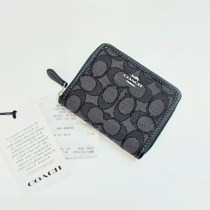 Dompet Wanita Coach Small Wallet Zipp Around CH389 Sign Black Original