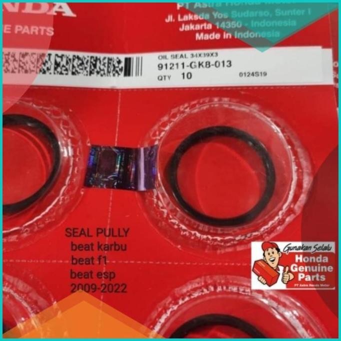 91211-GK8-013 Seal pully beart carbu beat fi beat esp 2017-2022 asli 8