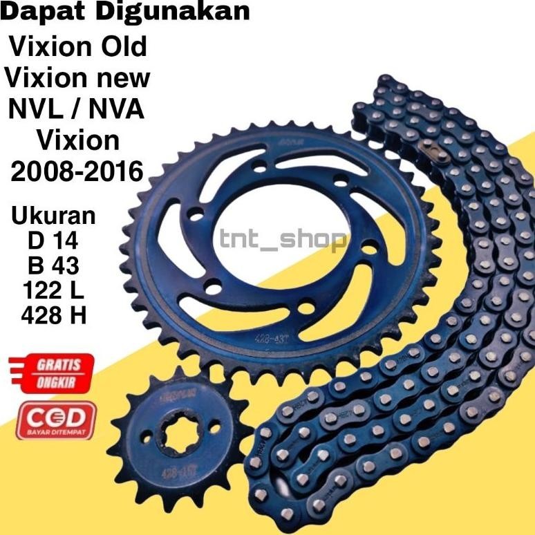 TY Gear Gir Satu Set Vixion New Vixion Old Jupiter Mx King 150 Paket Gold Emas Gigi Tarik VIXION TER