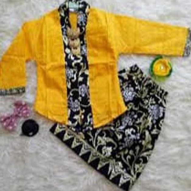 Discount Cuci Gudang Setelan Kebaya Anak Perempuan Lengan Panjang Umur 1-7 Tahun-Kutu Baru Anak Leng