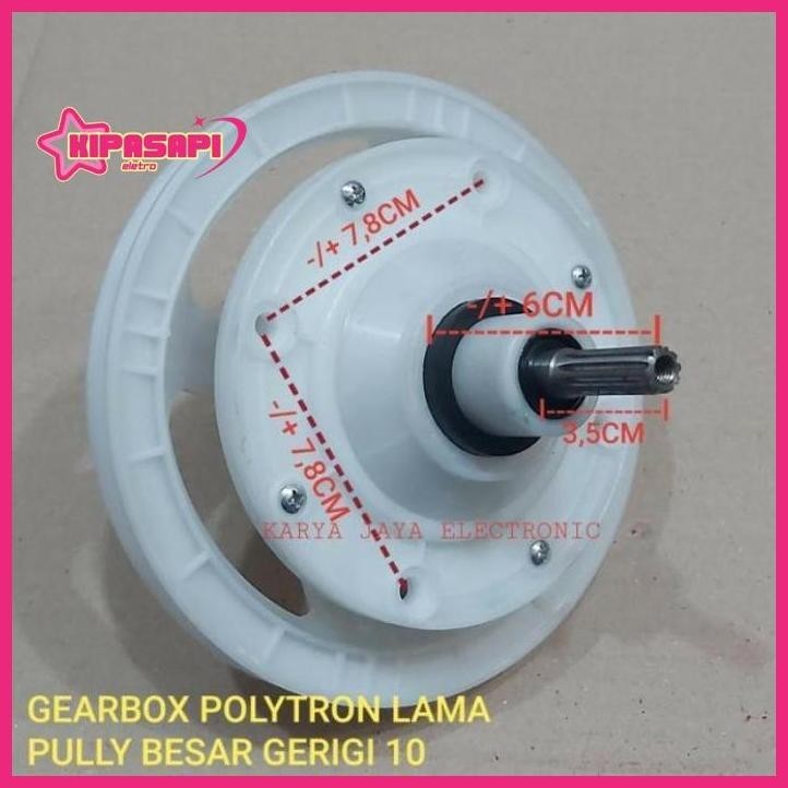 GEARBOX MESIN CUCI POLYTRON / SHARP SPARE PART KUALITAS BAGUS kipasapi722