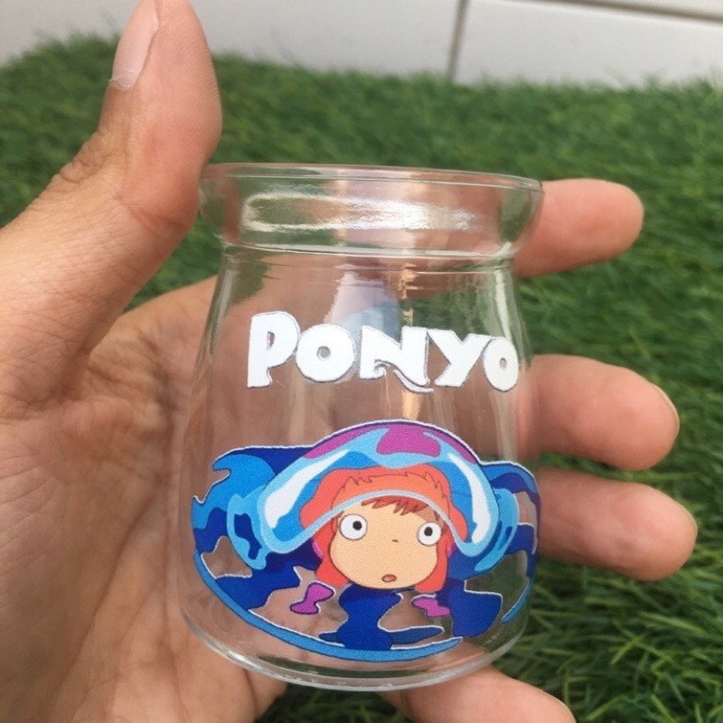 Botol tempat ponyo terperangkap inspired by studio ghibli bahan kaca not action figure