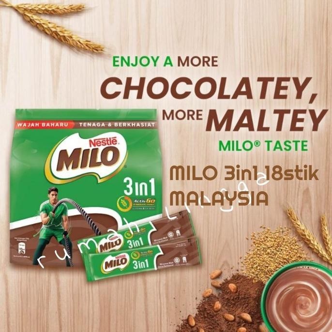 

Milo 3in1 Malaysia Sachet Stick Susu Milo 3 in 1 Active Go