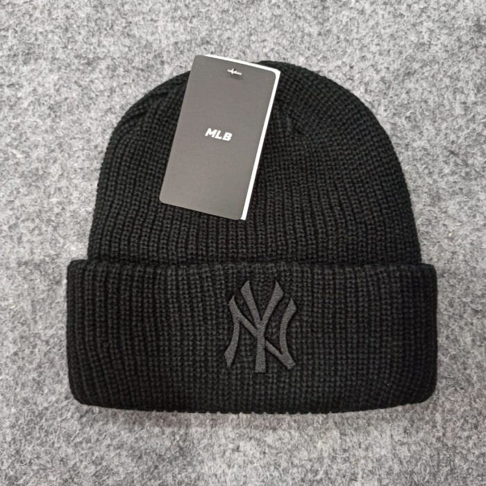 K-093 Kupluk Ny Mlb Black Logo Black