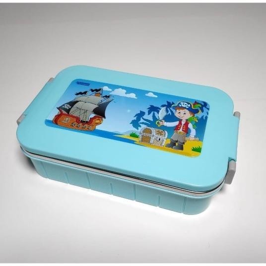 Lunch Box Stainless Dubblin Kotak Makan Anak Tempat Bekal Bento 2Sekat