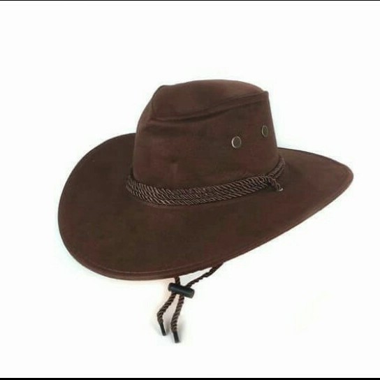 Topi Koboi Tambang/Topi Koboi Laken-Coklat