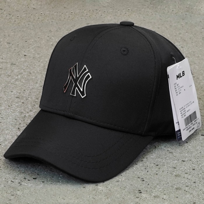 Topi Ny Mlb Logo Metal Plat Besi Full Tag Pengait Cetekan