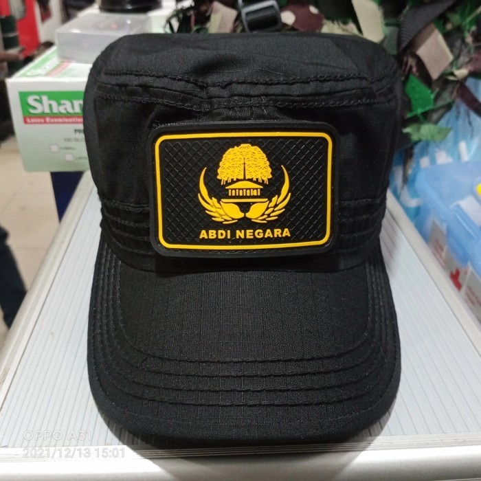 Topi Komando Perekat Hitam Patch Korpri