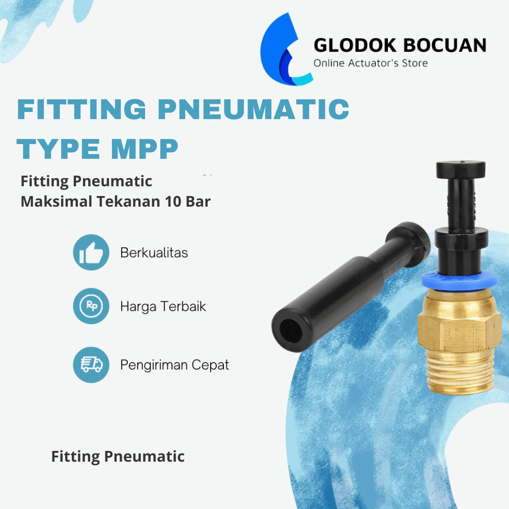 MPP 10 Fitting End Plug Connector Pneumatic Dop Penutup Slip Lock 10mm