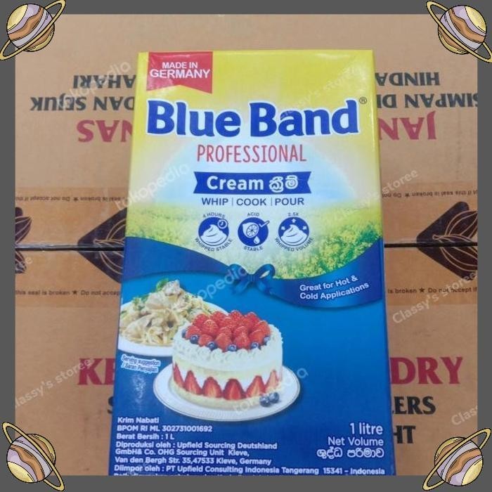 

[CLS] BLUE BAND PROFESIONAL COOK/WHIP/POUR 1 LITER/KRIM NABATI